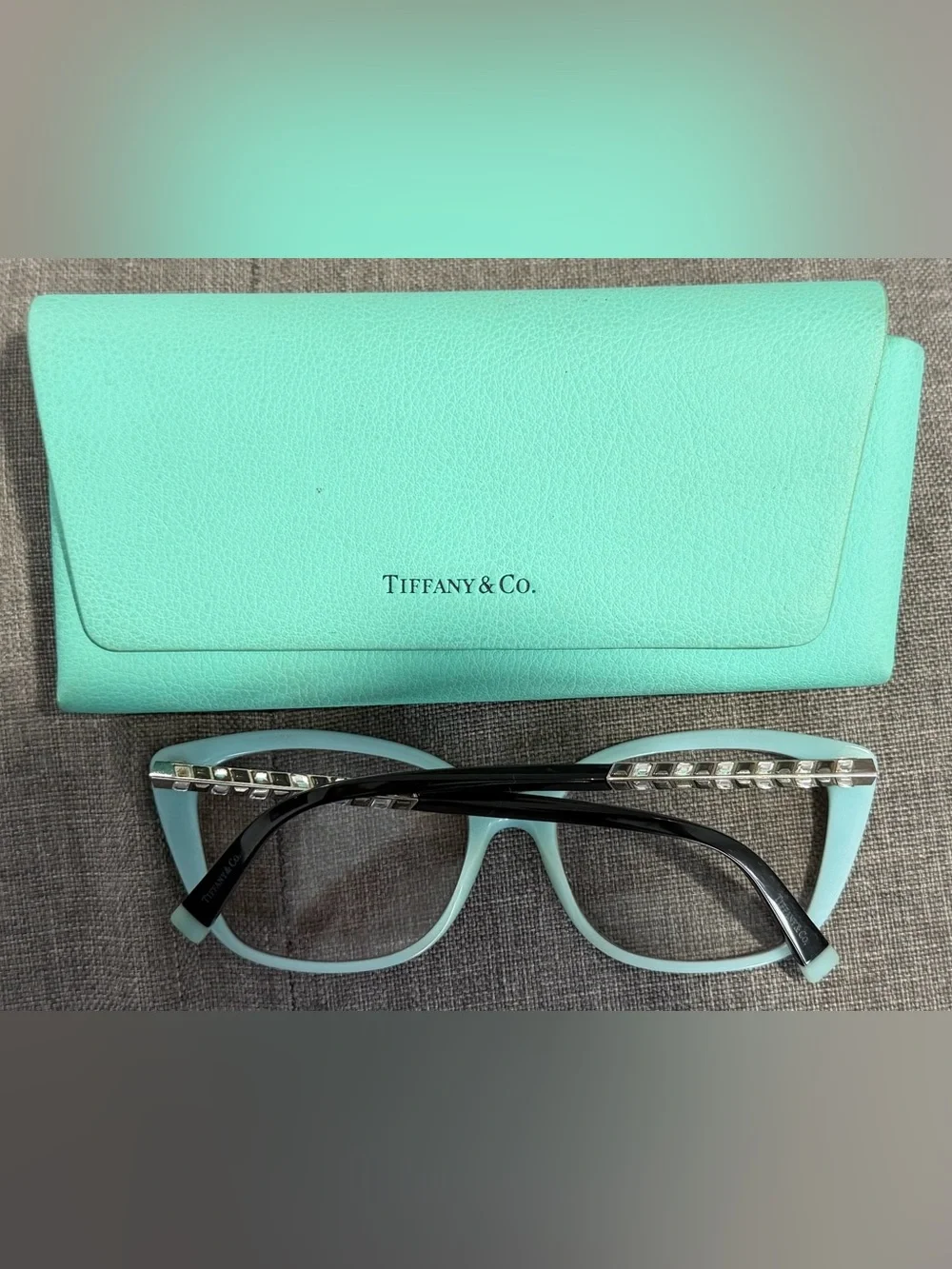Tiffany & Co. TF 2208-B Black Women's Eyeglasses with  Tiffany Blue Case